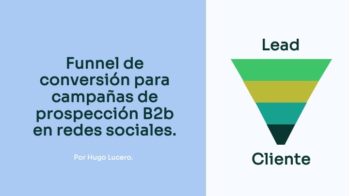 Funnel de conversión para campañas de prospección B2b en redes sociales.